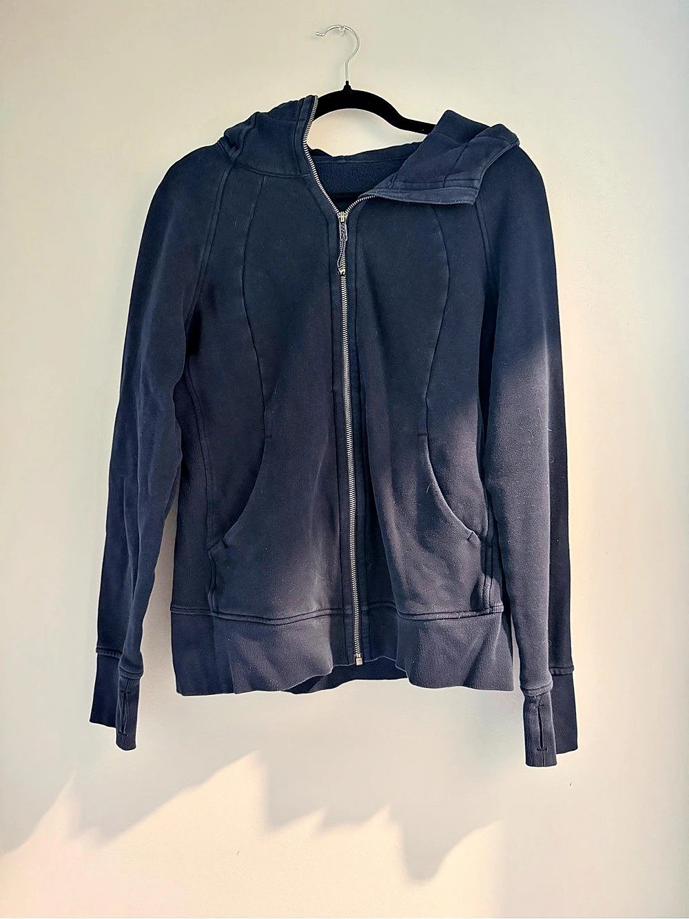 lululemon Hooded Define Jacket Women's Hooded Jacket in navy.